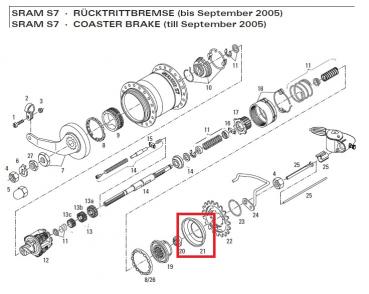 STAUBDECKEL, SRAM S7, Ø 67,7 MM